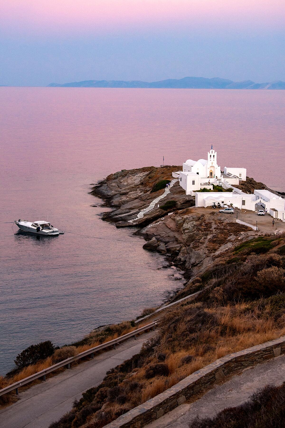 <a href='http://www.fodors.com/world/europe/greece/experiences/news/heres-your-moment-of-zen-literally-just-10-stunning-grecian-sunsets#'>From "Here's Your Moment of Zen: Literally Just 10 Stunning Grecian Sunsets: Chrissopigi Monastery"</a>