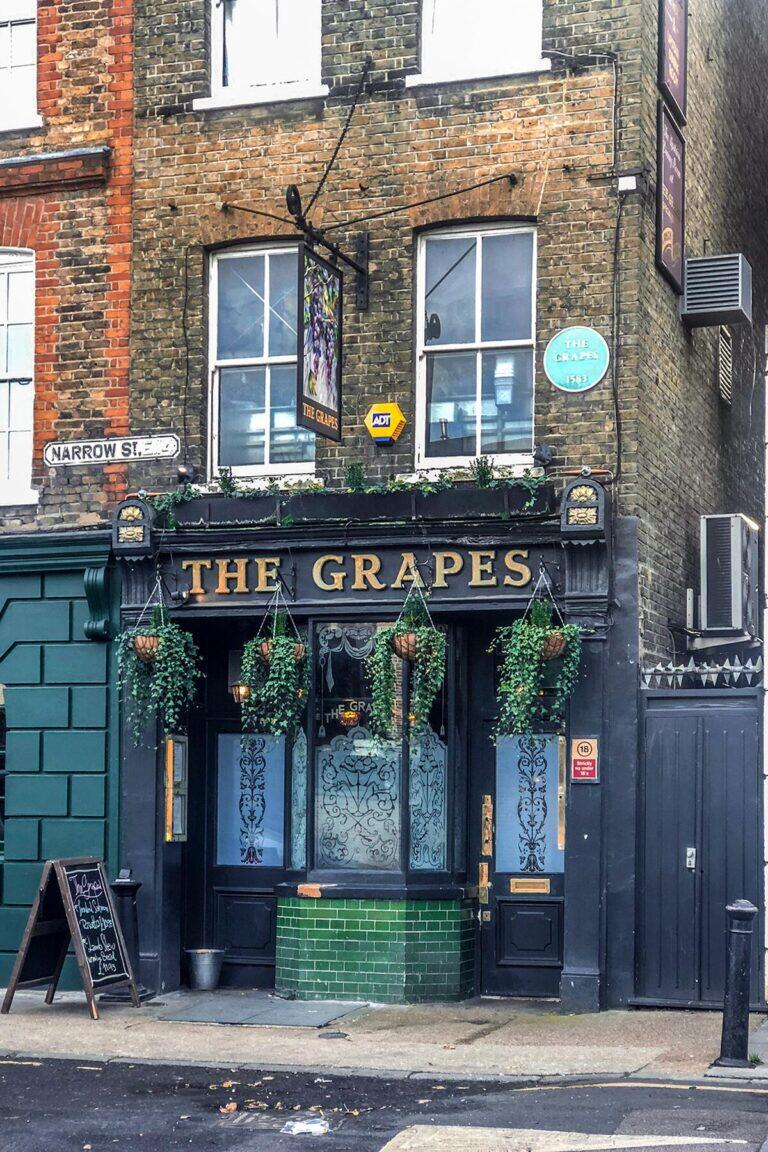 <a href='https://www.fodors.com/world/europe/england/london/experiences/news/photos/londons-best-oldest-pubs#'>From &quot;Drink Thy Fill at 12 of London’s Oldest Pubs: The Grapes&quot;</a>