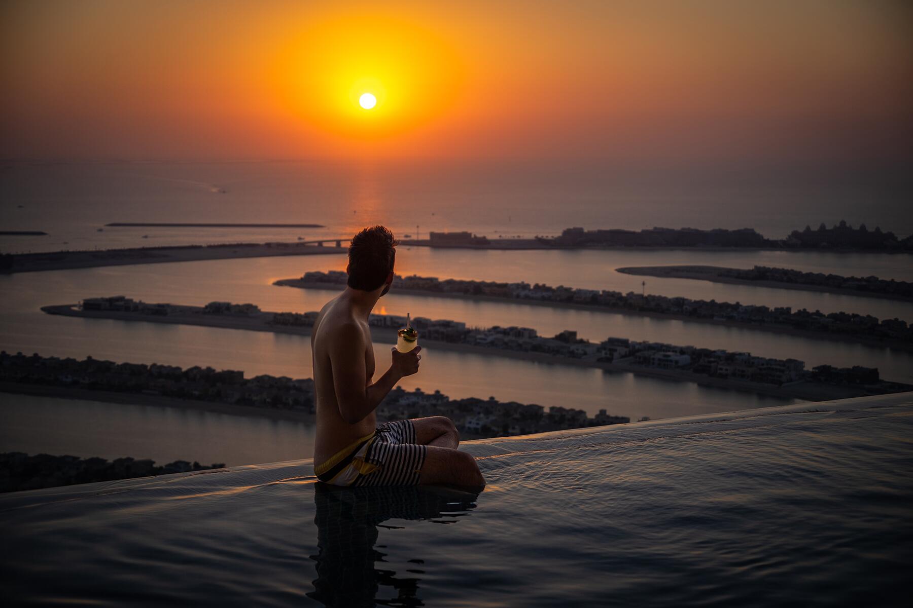 <a href=https://www.fodors.com/world/africa-and-middle-east/united-arab-emirates/dubai/gallery/'https://www.fodors.com/world/africa-and-middle-east/united-arab-emirates/dubai/experiences/news/photos/how-to-spend-a-long-layover-in-dubai#'>From "Stuck in Dubai? Here’s How to Spend a Long Layover in the ‘City of Gold’: Take a Lap in Aura Skypool, the Planet's Highest Infinity Pool"</a>