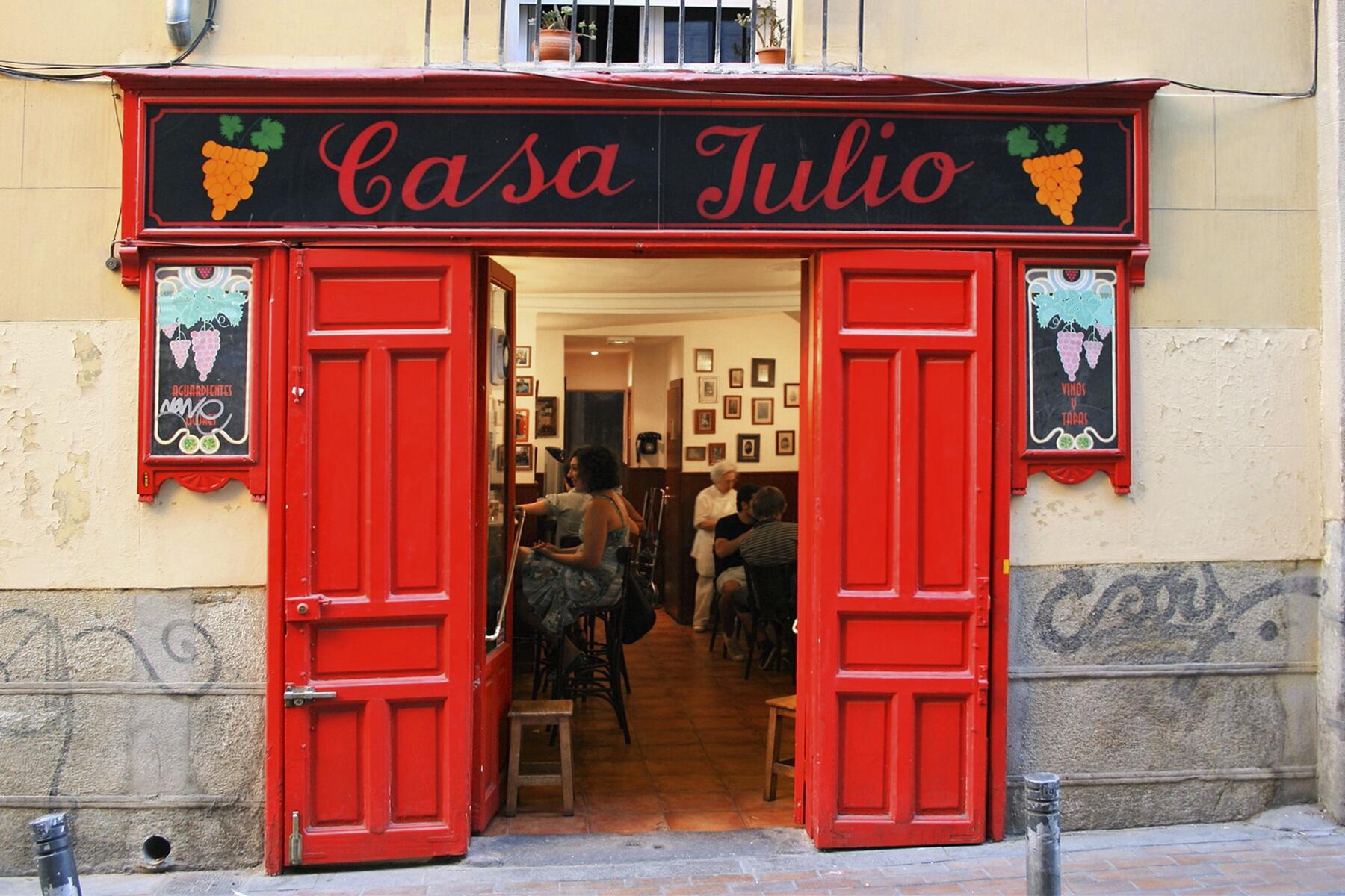 <a href='https://www.fodors.com/world/europe/spain/madrid/experiences/news/photos/best-tapas-restaurants-in-madrid#'>From &quot;The 15 Best Tapas Restaurants in Madrid: Casa Julio&quot;</a>