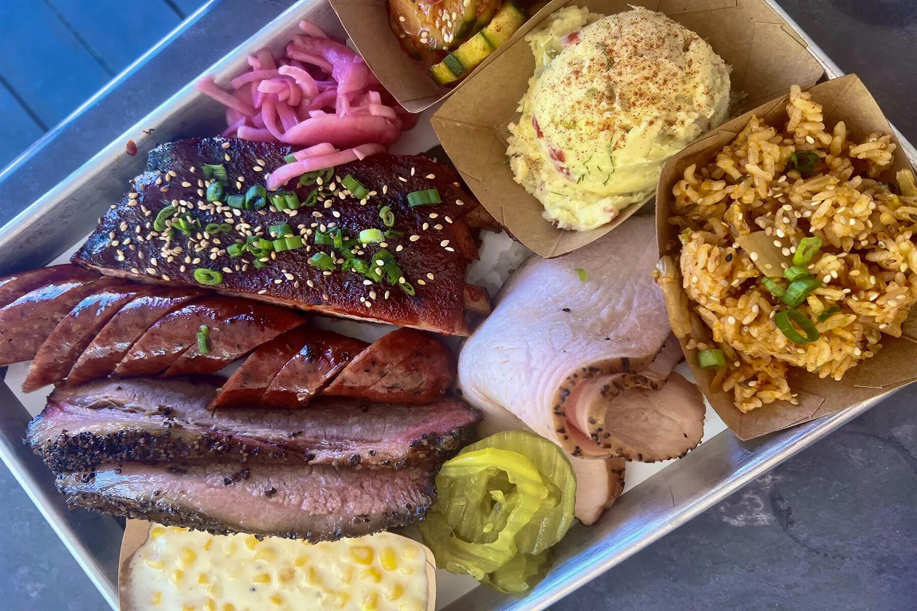<a href='https://www.fodors.com/world/north-america/usa/texas/experiences/news/photos/the-best-bbq-restaurants-in-texas-16-must-try-spots-across-the-lone-star-state#'>From "The Best BBQ in Texas: 16 Must-Try Spots Across the Lone Star State: Best Gochujang Pork Ribs: Eaker BBQ"</a>