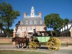 Horse Carriage in Front of Governor's Palace in Williamsburg Virginia.