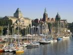 Tall ships in the city of Szczecin, Poland.; 